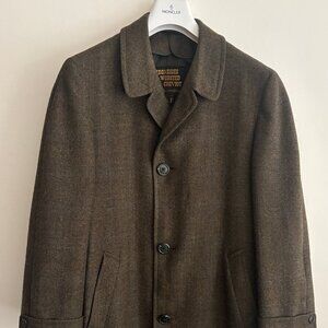 Vintage Ironsides Worsted Tweed Overcoat/ Half Balmacaan- Medium